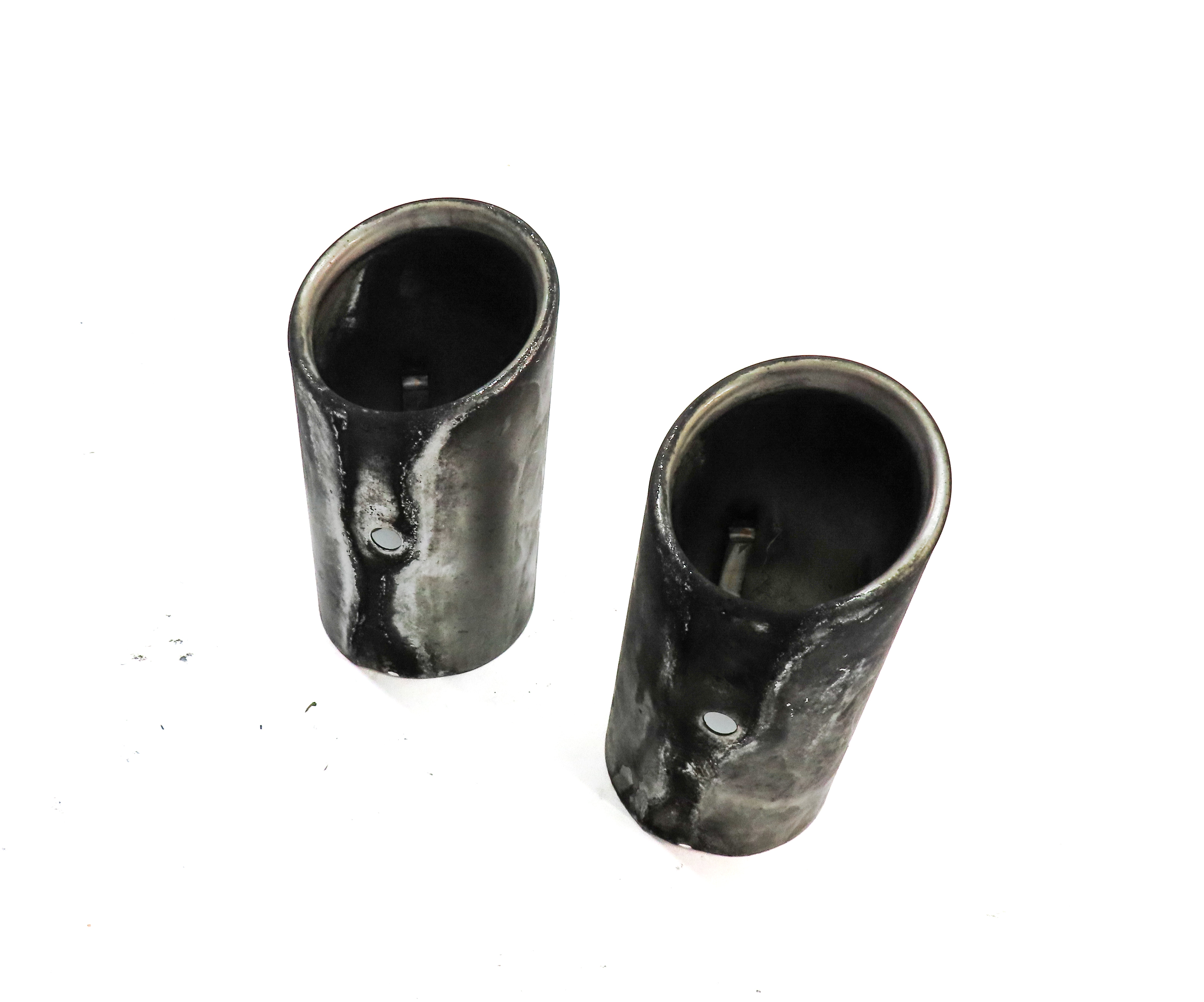 15-18 AUDI Q3 (8U) 2.0L TURBO ENGINE REAR LEFT & RIGHT MUFFLER EXHAUST TIP SET 2 — exact item pictured